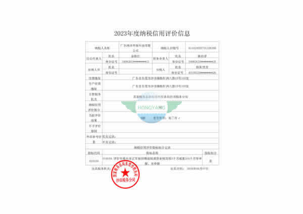 年度納稅信用評(píng)價(jià)